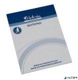 Jegyzettömb, A5, 5x50 lap, vonalas, VICTORIA OFFICE, fehér