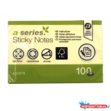 Jegyzettömb öntapadó 50x75mm 100lap A-Series sárga