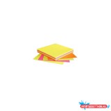 Jegyzettömb öntapadó, 75x75mm, 100lap, Info Notes, brilliant mix, sárga, zöld, pink, narancs