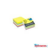 Jegyzettömb öntapadó, 75x75mm, 400lap, 5654-80 Info Notes Brilliant mix sárga, zöld, lila, pink