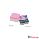 Jegyzettömb öntapadó, 75x75mm, 4x100lap, Info Notes, harmony mix, lila, világos rózsaszín, világoszöld, barack