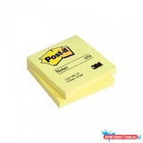 Jegyzettömb öntapadó, 76x76mm, 100lap, 3M 654 Post-It, sárga
