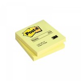 Jegyzettömb öntapadó, 76x76mm, 100lap, 3M 654 Post-It, sárga