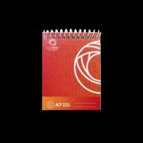 Jegyzettömb spirálozott, A7, 80lap, Bluering® kockás