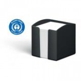 Jegyzettömbtartó, műanyag, 100x100 mm, feltöltve, DURABLE "ECO", fekete