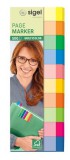 Jelöl&#337;címke, papír, 10x50 lap, 15x50 mm, sigel "multicolor", vegyes szín hn682