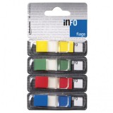 Jelölõcímke 12,5x43mm, 4x36lap, mûanyag, Info Notes (4BBD) transzparens, 4 klf. szín