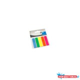 Jelölõcímke 12x44mm, 5x25lap mûanyag Info Notes kék zöld sárga rózsaszín narancssárga
