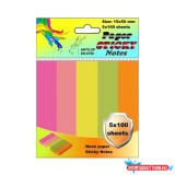 Jelölőcímke 15x50mm, 5x100lap papír, neon színek Antilop