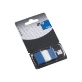 Jelölõcímke 25x43mm, 50lap, mûanyag, Info Notes Info Flags transzparens kék