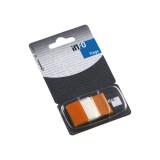 Jelölõcímke 25x43mm, 50lap, mûanyag, Info Notes Info Flags transzparens narancs