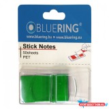 Jelölõcímke 25x45mm, 50lap, mûanyag Bluering(R) zöld