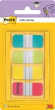 Jelölőcímke, műanyag, megerősített, 4x10 lap, 16x38 mm, 3M POSTIT, vegyes színek