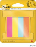 Jelölőcímke, papír, 4x50 lap, 15x50 mm, 3M POSTIT "Poptimistic", vegyes