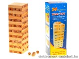 Jenga-Fából-54 darabos-számokkal-dobókockákkal