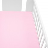 Jersey lepedő kiságyba New Baby 120x60 rózsaszín