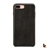 Jisoncase Slim Leather - iPhone 8 Plus / iPhone 7 Plus bőrtok - fekete
