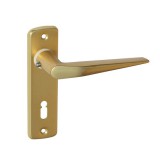 JKH Ajtókilincs 410 + ajtócím 55mm lővér kulcslyukas F3 eloxált