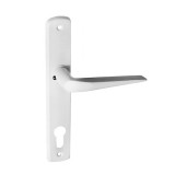 JKH Ajtókilincs 410 + ajtócím 90mm normál cilinderlyukas fehér