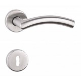 JKH Ajtókilincs rozettás Arco kulcslyukas INOX