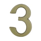 JKH Ajtószám öntapadós matt arany "3"  4,5cm