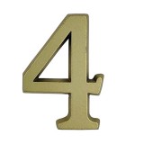 JKH Ajtószám öntapadós matt arany "4"  4,5cm