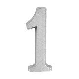 JKH Ajtószám öntapadós matt ezüst "1"  4,5cm