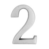 JKH Ajtószám öntapadós matt ezüst "2"  4,5cm