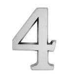 JKH Ajtószám öntapadós matt ezüst "4"  4,5cm
