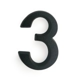 JKH Ajtószám öntapadós matt fekete "3"  4,5cm