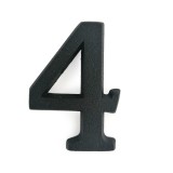 JKH Ajtószám öntapadós matt fekete "4"  4,5cm