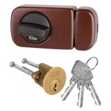 JKH Ajtózár gombos felsőzár barna LOB