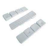 JKH Bútorék műanyag 15x60mm fehér (4 db)