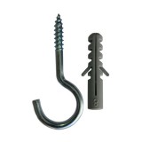 JKH Csillárkampó 4,0x 60 horganyzott+kerek tipli 8x38 (5 db)