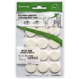 JKH Csúsztatófilc öntapadó d=22 fehér (12db)