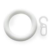 JKH Függönykarika műanyag d=35 kampóval fehér (10 db)