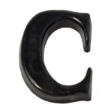 JKH Kerámia házszám "C" betű fekete 12cm