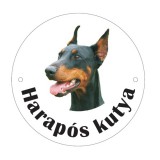 JKH Kutyatábla műanyag "dobermann"
