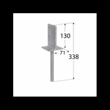 JKH Oszloptalp "T" betonozható 70 x 130 / 8 mm horganyzott