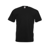 JKH Póló fekete kereknyakú 100% pamut  (XL)