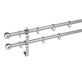 JKH Rúdkarnis fém dupla matt nikkel D=16 mm 160 cm (tartozékokkal)