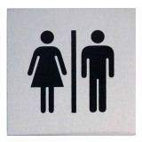 JKH Tábla alumínium öntapadó 60x60mm "férfi/női WC" szimbólum