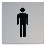 JKH Tábla alumínium öntapadó 60x60mm "férfi WC" szimbólum