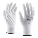 JKH Védőkesztyű mártott PU fehér (10)