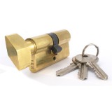 JKH Zárbetét  fordítógombos 30/30mm 3 kulcs réz