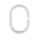 JKH Zuhanyfüggöny-karika műanyag fehér (8 db)