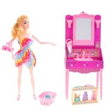 JM Divat Baba Fésülködőasztallal És Ruhákkal