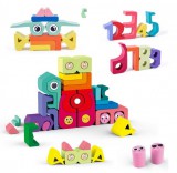 JM Fa Kreatív Szivárvány Színű Szám Építőkockák Number Blocks