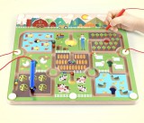 JM Fa Mágneses Labirintus Golyóvezető Játék Farm