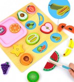 JM Fa Vágható Gyümölcs És Zöldség Játék Vágott Gyümölcs